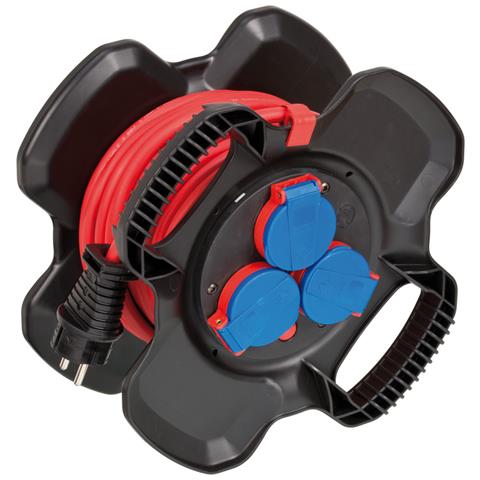 1169717100 prolunghe e multiple 10 m 3 presa (e) AC Esterno Nero, Rosso - Foto 1