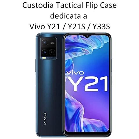 Custodia Originale Field Notes Pro Flip Case Per Vivo Y21 - Y21s - Y33 Blu - Foto 2