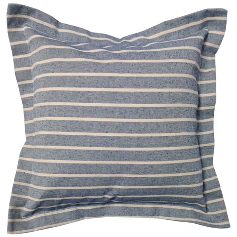 Federa Per Cuscino Arredo Casa Chiusura Zip Fodera Tinto Filo Rigate Sv 40x40 Blu - Foto 1