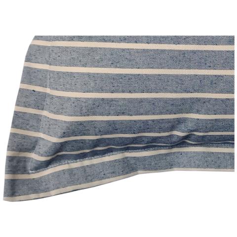 Federa Per Cuscino Arredo Casa Chiusura Zip Fodera Tinto Filo Rigate Sv 40x40 Blu - Foto 2