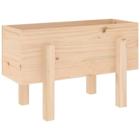 Fioriera Da Giardino 62x30x38 Cm In Legno Massello Di Pino - Foto 1