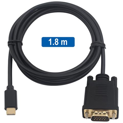 Ewent EC1052 cavo e adattatore video 1,8 m USB tipo-C VGA (D-Sub) - Foto 3