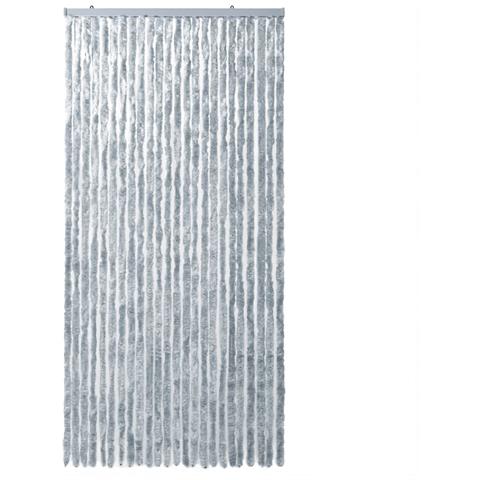 Tenda Antimosche Grigio E Bianca 100x230 Cm In Ciniglia - Foto 3