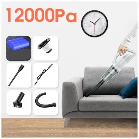 Aspirapolvere Portatile Senza Fili - 16.000 Pa Per Auto E Casa, Con Bocchetta Speciale Peli Animali - Foto 8