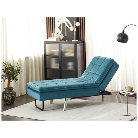 Chaise Longue Loiret Velluto Foglia Di Tè - Foto 1