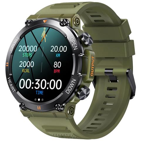 Smartwatch Touch Sport 5.0 Con Illuminazione Intelligente E Antifurto, Verde Kaki - Foto 6