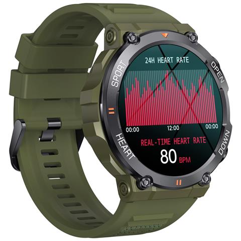 Smartwatch Touch Sport 5.0 Con Illuminazione Intelligente E Antifurto, Verde Kaki - Foto 2