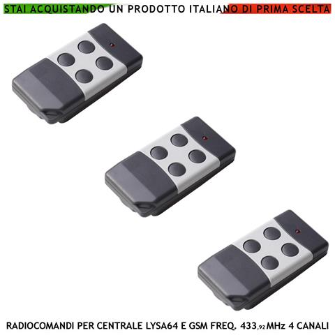 Radiocomando Inserimento E Disinserimento Totale E Parziale Tipo Giorno Notte Per Sistema Di Allarme Lysa64 E Lysa Gsm - Foto 1