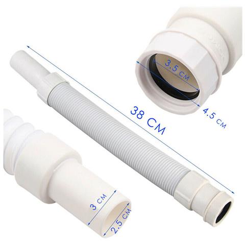 Tubo Flessibile Antiodore Deodorizzazione 1-1/2 Acqua Lavello Scarico Dgo-169 - Foto 4