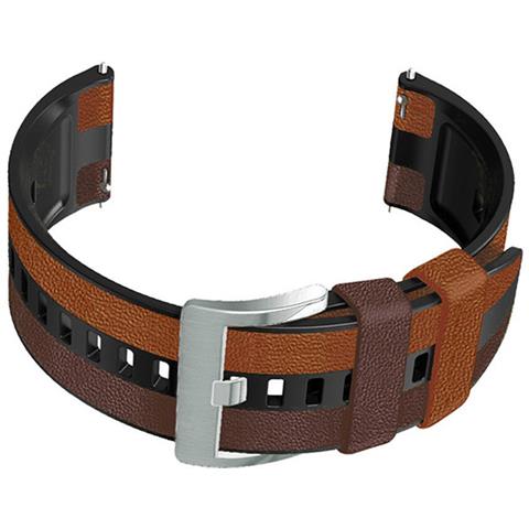 Cinturino Per Orologio Per Huawei Gt3 Pro, Suunto 9 Peak E Altro Brown+black - Foto 2