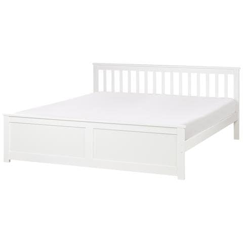 Letto Legno Di Pino Olendon 180 X 200 Cm Bianco - Foto 2