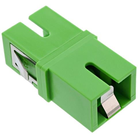 Adattatore per fibra ottica, simplex SC /SC, SM, ceramica, verde - Foto 1