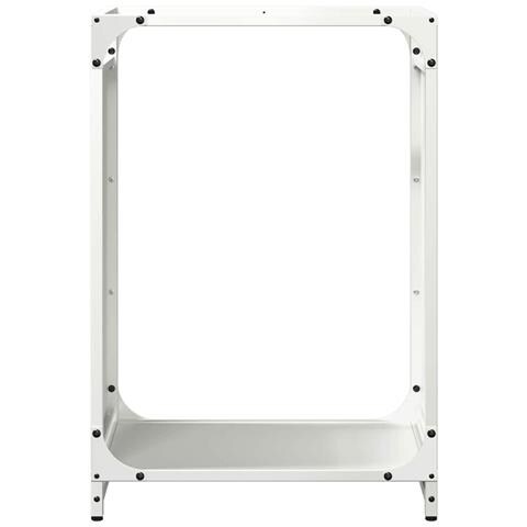 Rastrelliera per Legna da Ardere Bianca 44x28x65 cm - Foto 2