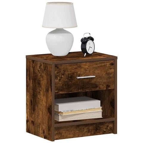 Comodino Con Cassetto Rovere Fumo 39x28x41 Cm - Foto 1