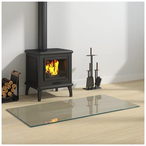 Lastra In Vetro Per Caminetto Rettangolare 100x50 Cm - Foto 1