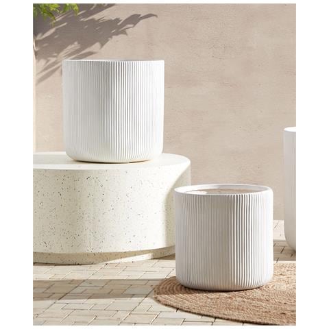Vaso Per Piante Oreoi 37 Cm Bianco Sporco - Foto 1