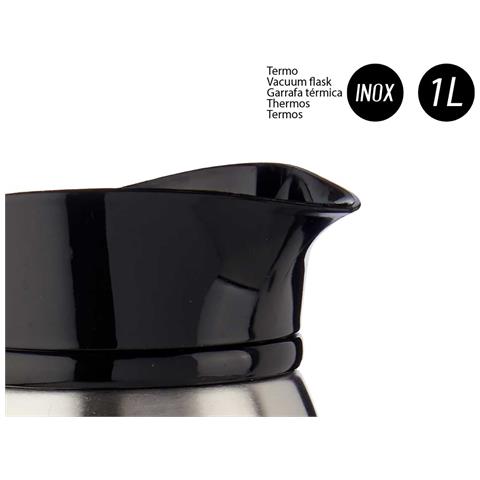 Dam  Caraffa Termica 1l Acciaio Inossidabile 18x13x28 Cm. Color Argento - Foto 2