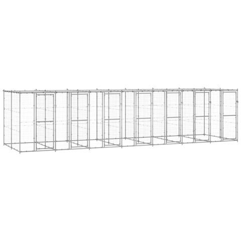 Lusso Casadino - Gabbia Per Cani Da Esterno In Acciaio Zincato Con Tetto 16,94m² - Foto 2