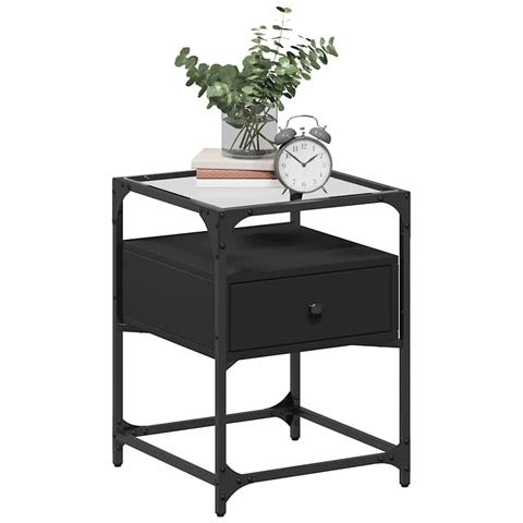 Lusso Casadino -  Comodini 2 Pz Neri 40x40x55 Cm In Legno Multistrato - Foto 2