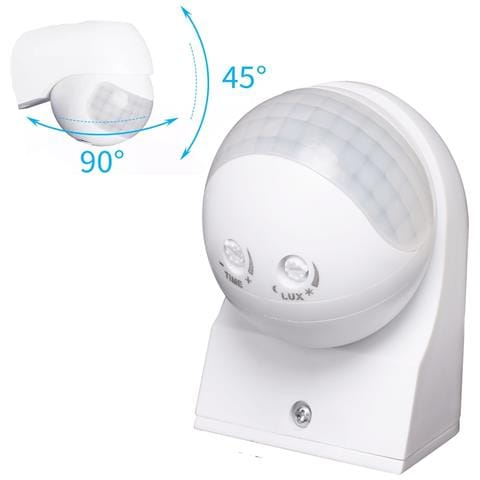 Sensore Movimento Pir 180° Ip44 Rilevatore Crepuscolare 12m - Foto 1