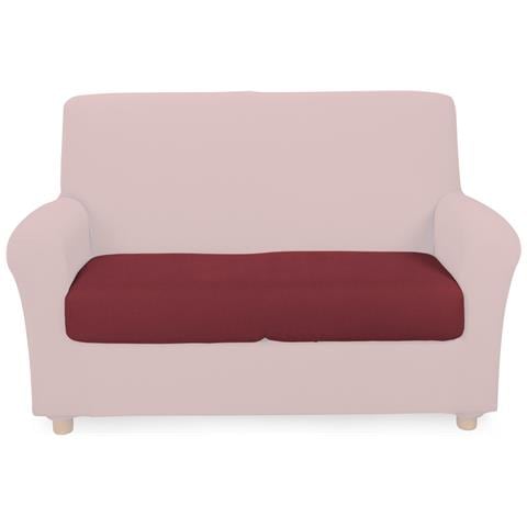 Copridivano Elasticizzato Melange In Cotone Colore Rosso Misura 1 Posti - Foto 2