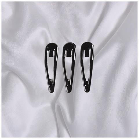 Fermagli Per Capelli Classici A Goccia Nera - Set Di 3 - Foto 6