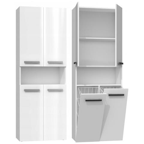 NEL 2K DK BPOL armadietto di conservazione per bagno Bianco - Foto 1