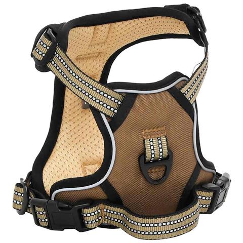 Pettorina Cani con Strisce Riflettenti Regolabile Marrone XL - Foto 10