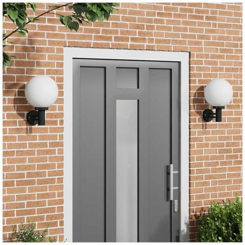 Lampade da parete da esterno 2 pezzi in acciaio inox nero IP44 - Foto 2