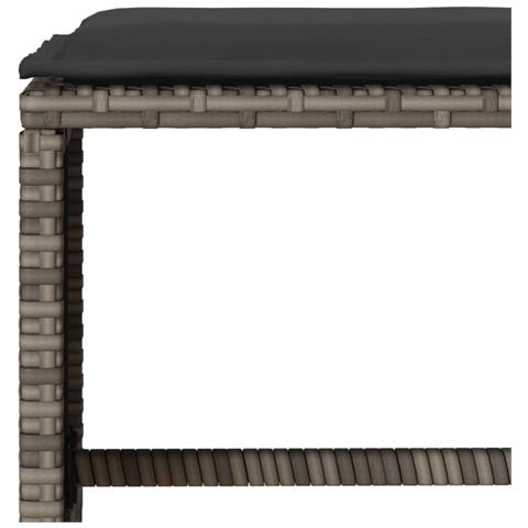 Set Divani da Giardino 4 pz con Cuscini in Polyrattan Grigio - Foto 9