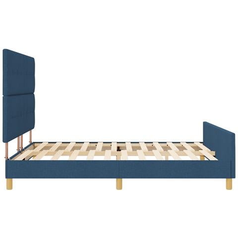 Struttura del letto Blu 180x200 cm Tessuto - Foto 9
