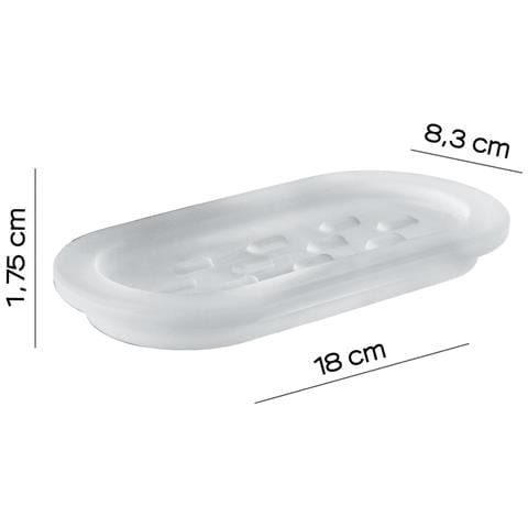 Portasapone Per Portasalviette Attrezzabile Da Muro In Vetro Satinato A151 Serie Azzorre - Foto 2