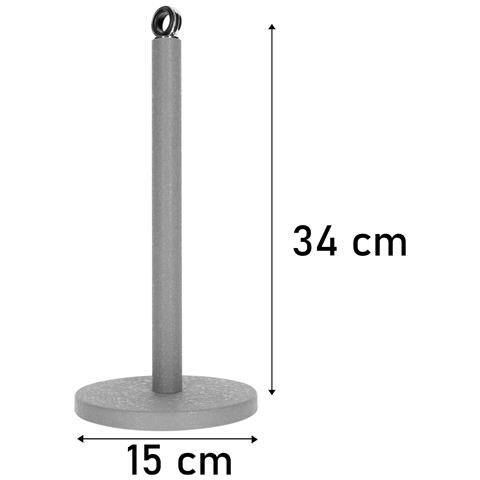 Portarotoli Asciugamani Tutti Gli Effetti Pietra Con Base Pesante Stabile, Grigio - Foto 5