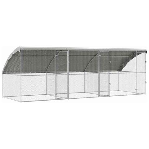 Gabbia per polli Argento 600 x 200 x 198.5 cm Acciaio zincato - Foto 1
