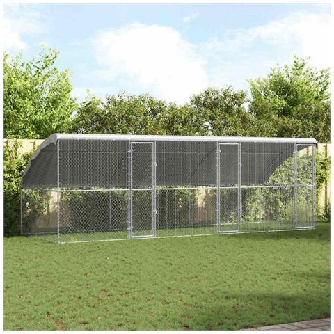 Gabbia per polli Argento 600 x 200 x 198.5 cm Acciaio zincato - Foto 2