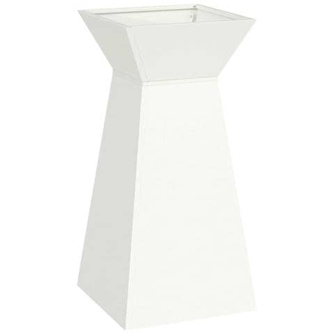 Vaso a Pilastro Bianco 35 x 35 x 73 cm Acciaio - Foto 1
