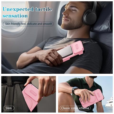 Custodia Magnetica A Libro 2-in-1 Compatibile Con Iphone 17 - Antiurto E Dissipazione Del Calore Pink - Foto 7