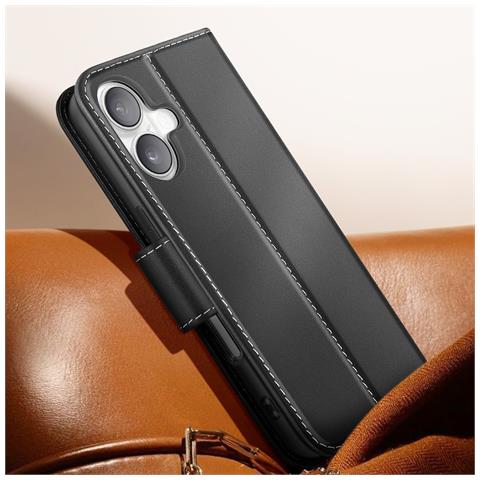 Custodia A Portafoglio Per Iphone 16 Plus In Pelle Premium Con Funzione Stand - Foto 2