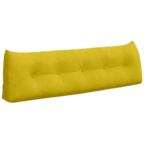 Cuscino per Schiena Giallo 160 x 24 x 50 cm Velluto - Foto 1