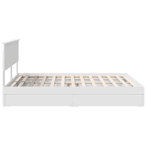 Letto con Contenitore Bianco 160 x 200 cm Legno multistrato - Foto 9