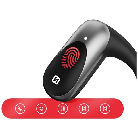Auricolari Sport Bluetooth Cuffie Aperte A Conduzione Aerea Certificati Ip54, Nero - Foto 2