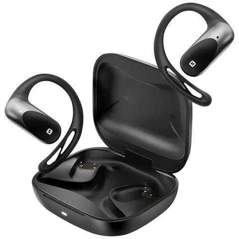 Auricolari Sport Bluetooth Cuffie Aperte A Conduzione Aerea Certificati Ip54, Nero - Foto 1