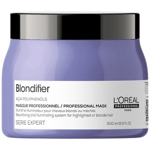 L'oreal Professionnel, Serie Expert Blondifier, Polifenoli Di Acai, Maschera Crema Trattamento Capelli, Risistemazione E Illuminazione, 500 Ml - Foto 1