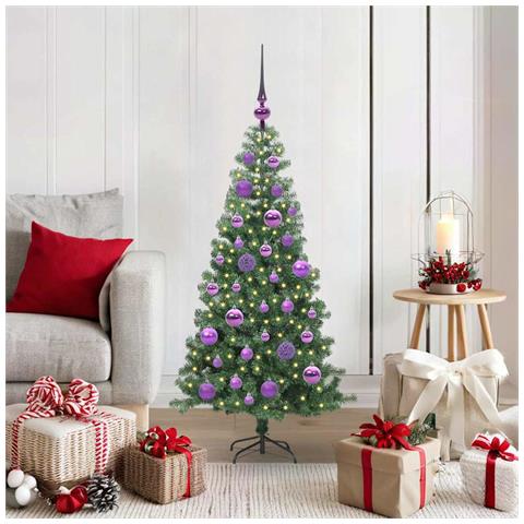 Albero di Natale con 150 LED con supporto Verde 120 cm PVC - Foto 2