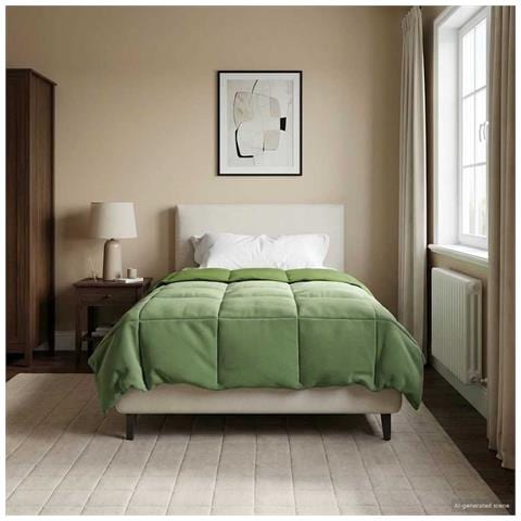 Piumone Completo Annuale Verde 140 x 200 cm Microfibra - Foto 2