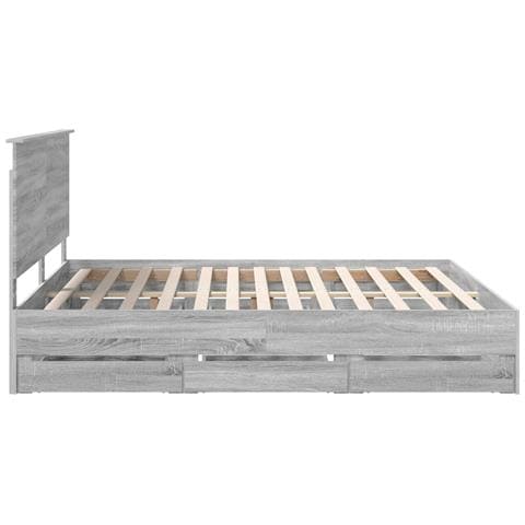 Struttura del letto con cassetto Grigio Sonoma 180 x 200 cm - Foto 9