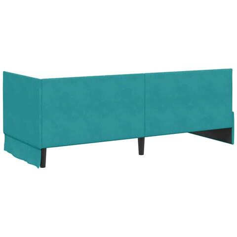 Struttura Letto Angolare con Materasso 2 pcs Turchese Velluto - Foto 9