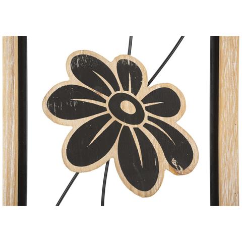 Decorazione In Metallo 3d Fiori 47-marrone-metallo-26x2,5x60 Cm - Foto 2
