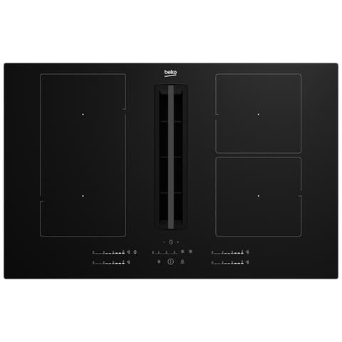 HIXI 84700 UF: Piano a Induzione con Cappa Integrata, 4 Zone con 1 Sezione IndyFlex, 80 cm - Foto 1