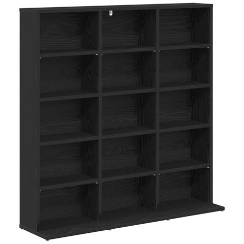 Mobile per CD Rovere Nero 96 x 23,5 x 97,5 cm - Foto 1